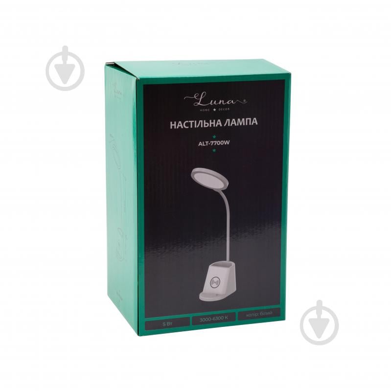 Настольная лампа офисная Luna Home 5 Вт без цоколя белый ALT-7700W - фото 5