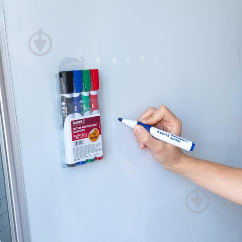 Набір маркерів Axent Whiteboard Comfort Grip 2 мм 4 кольори мульті 2552-40-A - фото 5