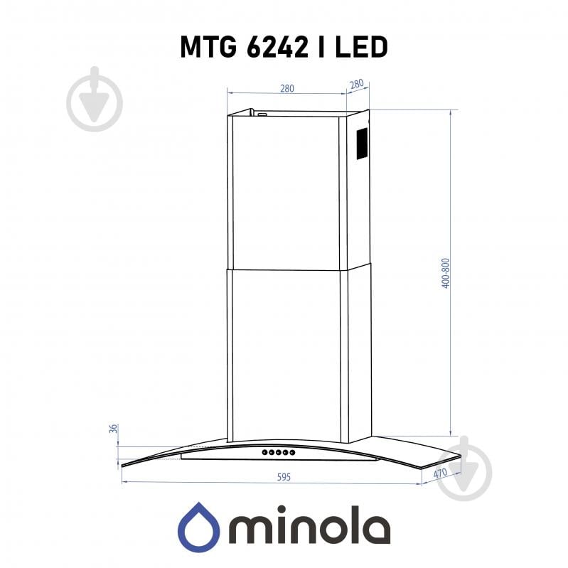 Витяжка Minola MTG 6242 I LED - фото 12