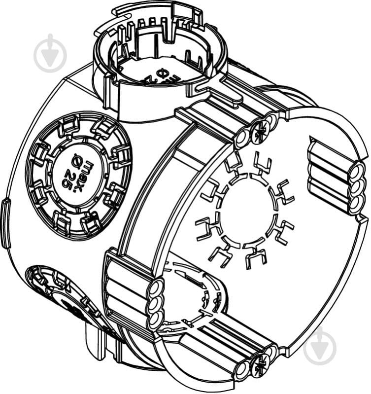 Коробка установочная OBO Bettermann UG 46-GS для кирпичной стены 61х46 25 шт. полипропилен 2003701 - фото 2