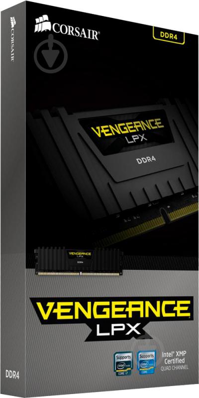 Оперативная память Corsair DDR4 SDRAM 16 GB (1x16GB) 2400 MHz (CMK16GX4M1A2400C14) VENGEANCE LPX BLACK - фото 4