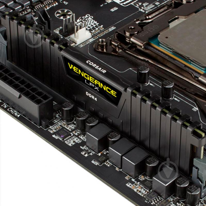 Оперативная память Corsair DDR4 SDRAM 16 GB (1x16GB) 2400 MHz (CMK16GX4M1A2400C14) VENGEANCE LPX BLACK - фото 5