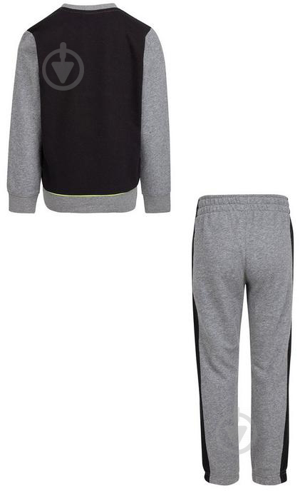 Спортивний костюм Nike COLOR BLOCK CREW N JOGGERS SET 86H470-GEH чорно-сірий - фото 2