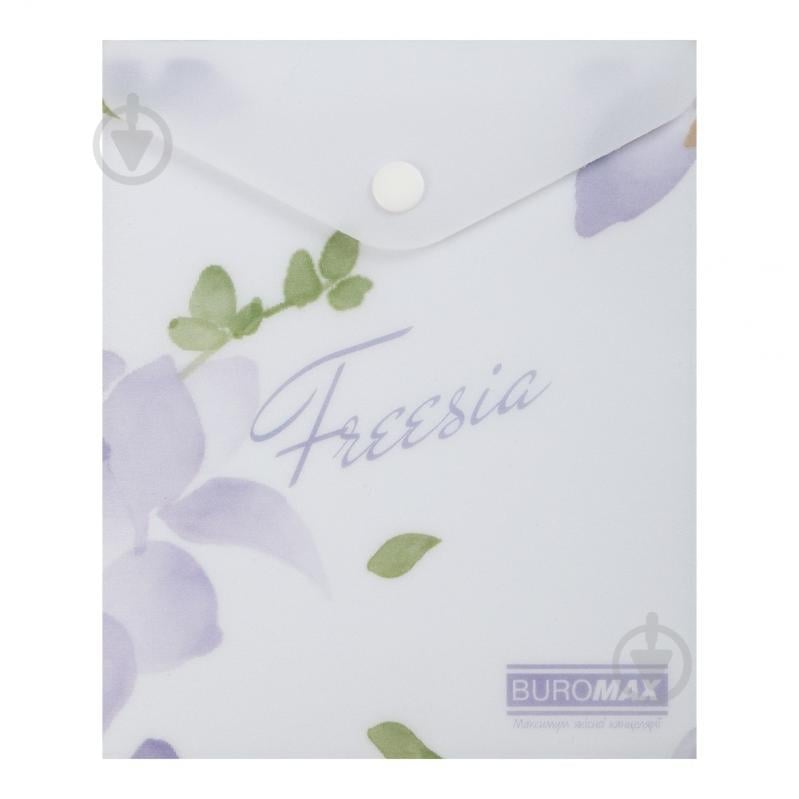 Папка-конверт на кнопке FREESIA ARABESKI А6 полупрозрачная сиреневая Buromax BM.3922-26 - фото 1 Папка-конверт на кнопке FREESIA ARABESKI А6 полупрозрачная сиреневая Buromax BM.3922-26 - фото 1