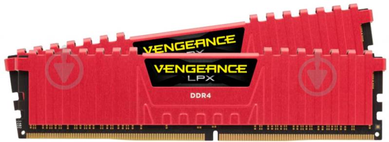 Оперативна пам'ять Corsair DDR4 SDRAM 32 GB (2x16GB) 2400 MHz (CMK32GX4M2A2400C14R) Vengeance LPX Red - фото 2