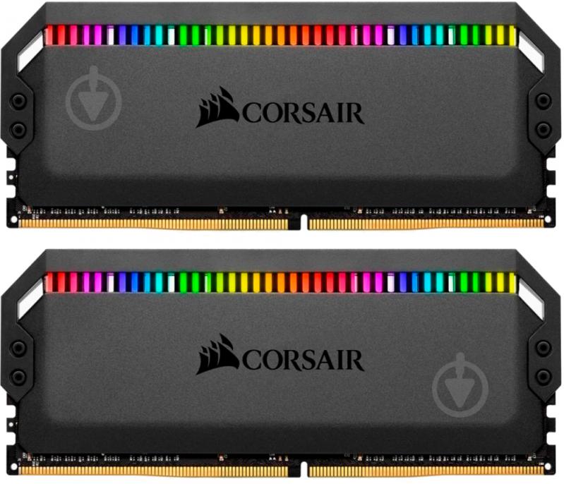 Оперативна пам'ять Corsair DDR4 SDRAM 32 GB (2x16GB) 3000 MHz (CMT32GX4M2C3000C15) Dominator Platinum RGB Black - фото 1