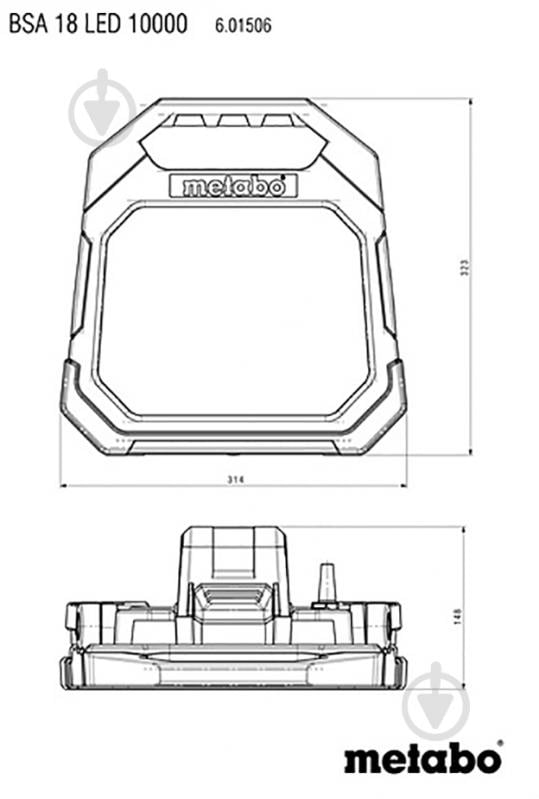 Прожектор аккумуляторный Metabo 601506850 - фото 6