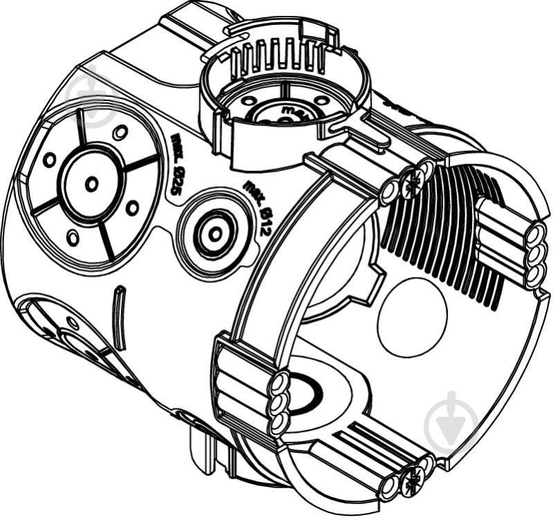 Коробка установча OBO Bettermann UG 66-GS-L для цегляної стіни 61х66 25 шт. поліпропілен 2003709 - фото 2