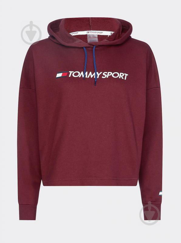 Джемпер Tommy Hilfiger CROPPED HOODY LOGO S10S100455-VLP р. L бордовый - фото 5