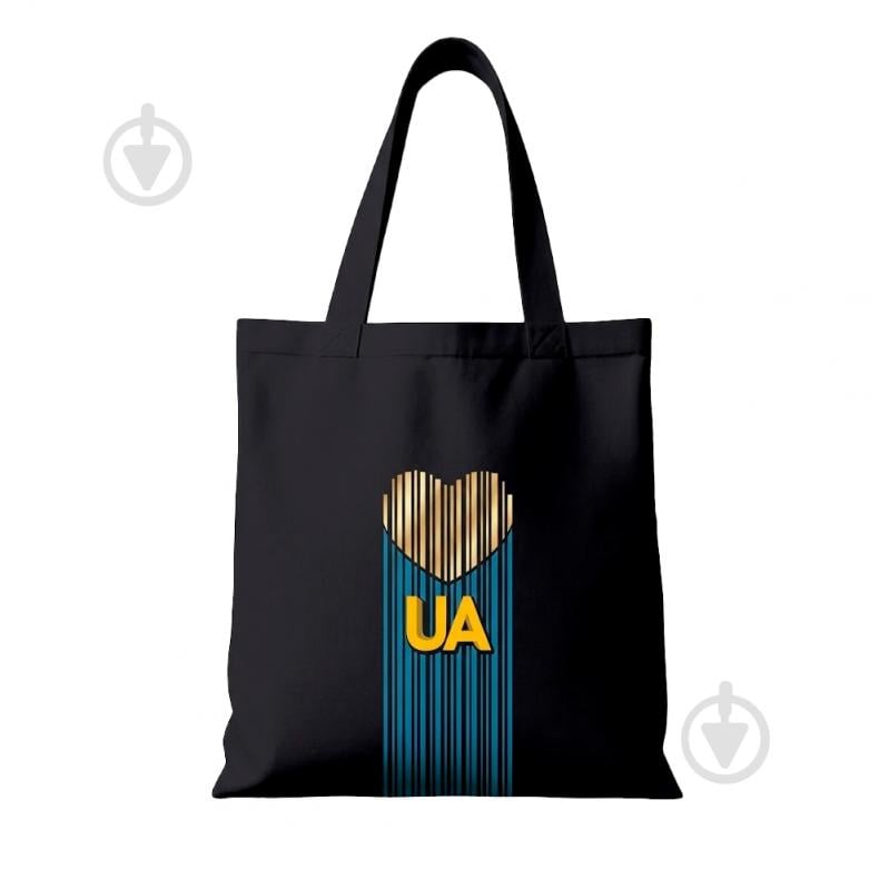 Сумка-шопер Закохані в UA (Мерч стійкості) чорна - фото 1 Сумка-шопер Закохані в UA (Мерч стійкості) чорна - фото 1