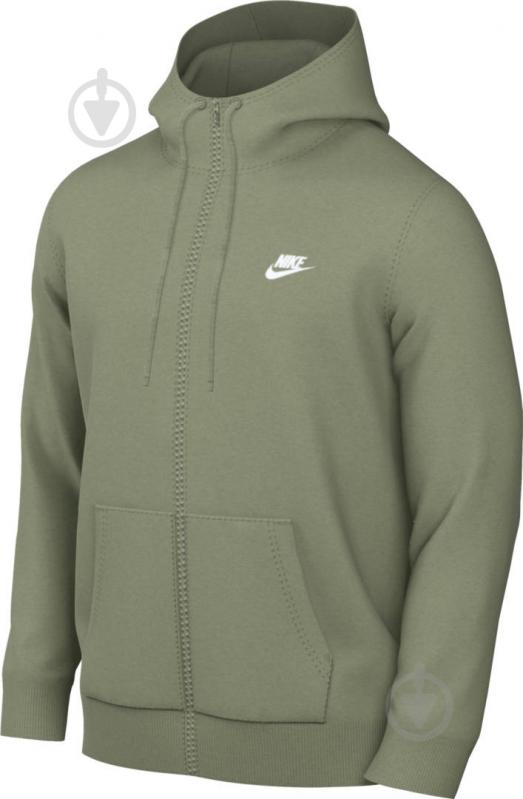 Джемпер Nike M NSW CLUB HOODIE FZ BB BV2645-386 р. XL зеленый - фото 7