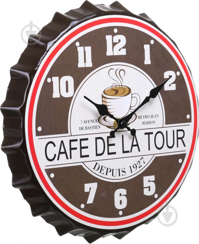 Часы настенные крышка Cafe 30х30х4,5 см - фото 2