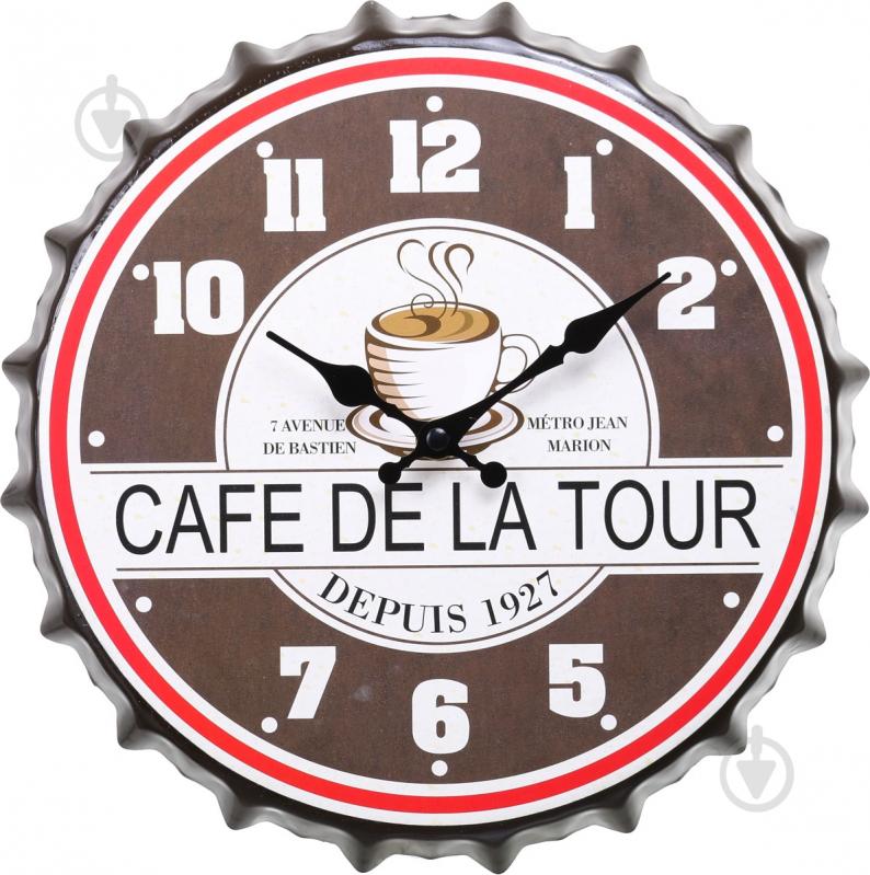 Часы настенные крышка Cafe 30х30х4,5 см - фото 1
