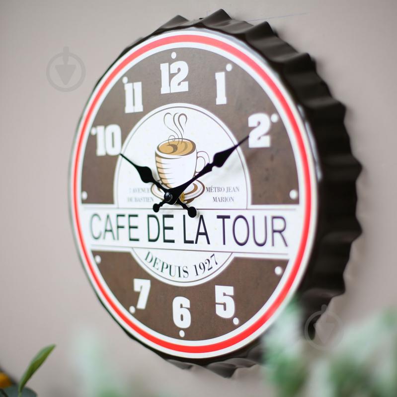 Часы настенные крышка Cafe 30х30х4,5 см - фото 5