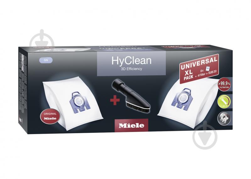 Комплект мішків-фільтрів для пилососа Miele HyClean 3D G/N + щітка SUB 20 - фото 1