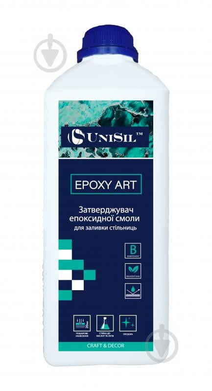 Затверджувач епоксидної смоли для заливки стільниць Epoxy Art UniSil глянець безбарвний 1,14 кг - фото 1