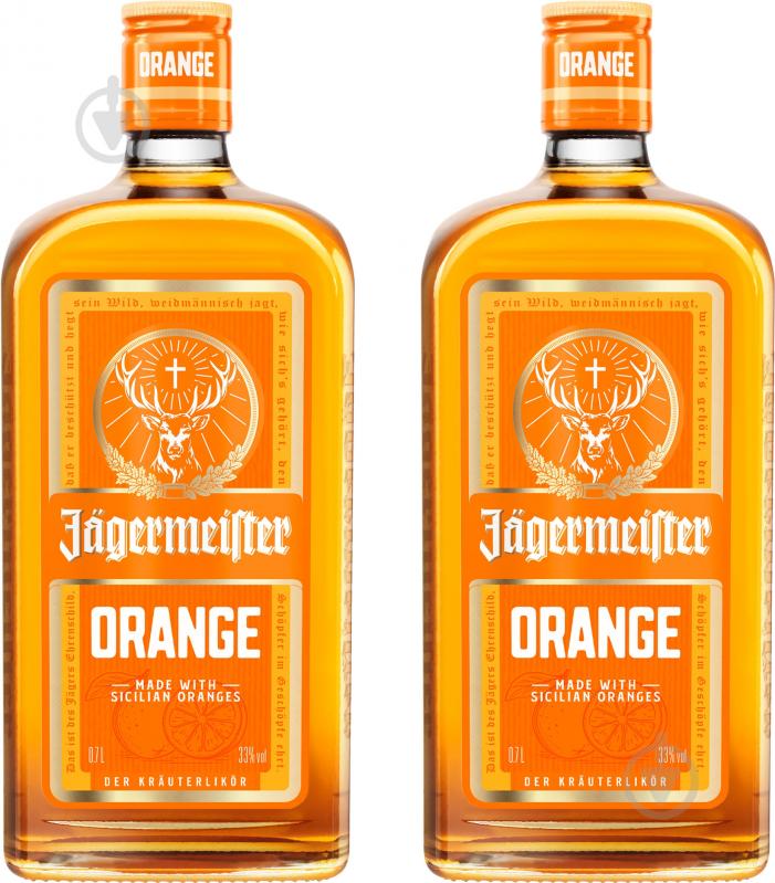 Ликер Jagermeister Orange 33% 2 шт 0,7 л - фото 1 Ликер Jagermeister Orange 33% 2 шт 0,7 л - фото 1