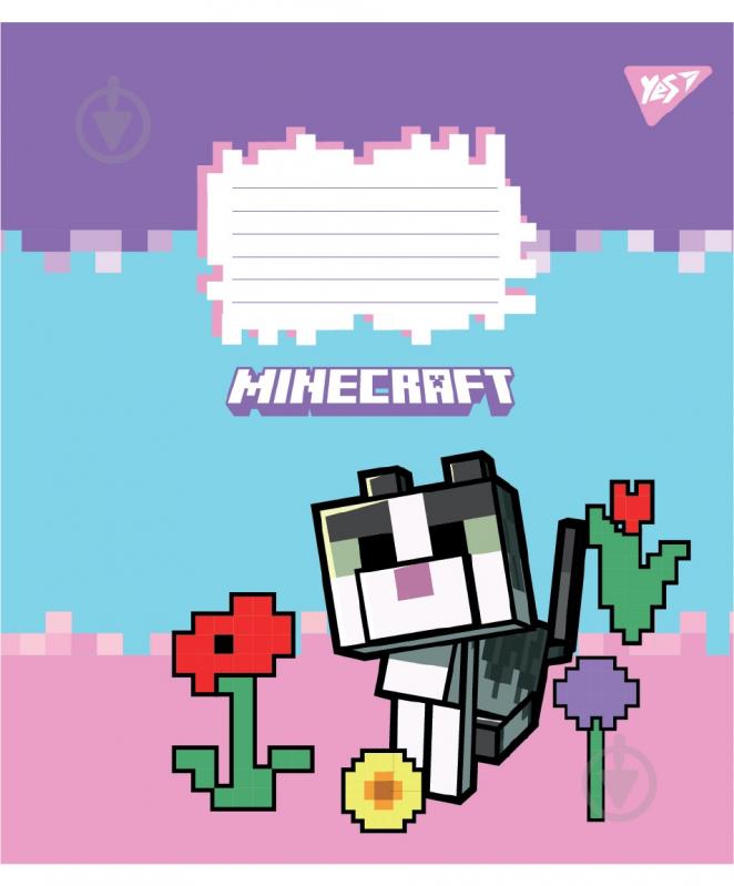 Набір шкільних зошитів Minecraft Flowers 24 аркуші лінія 5 шт. YES - фото 4