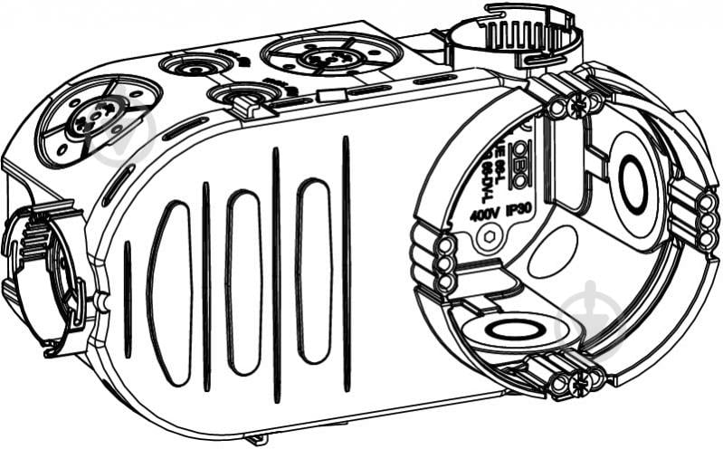 Коробка установча OBO Bettermann UE 66-L для цегляної стіни 61х66 10 шт. поліпропілен 2003727 - фото 2