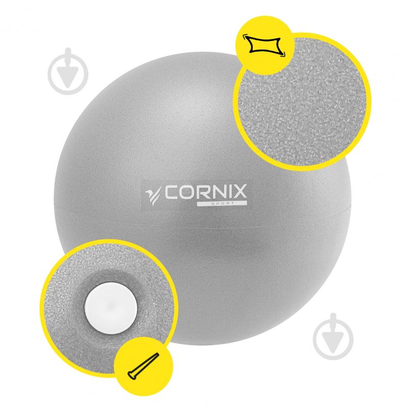 Гімнастичний м'яч Cornix MiniGYMball Grey d22 см XR-0227 - фото 6 Гімнастичний м'яч Cornix MiniGYMball Grey d22 см XR-0227 - фото 6