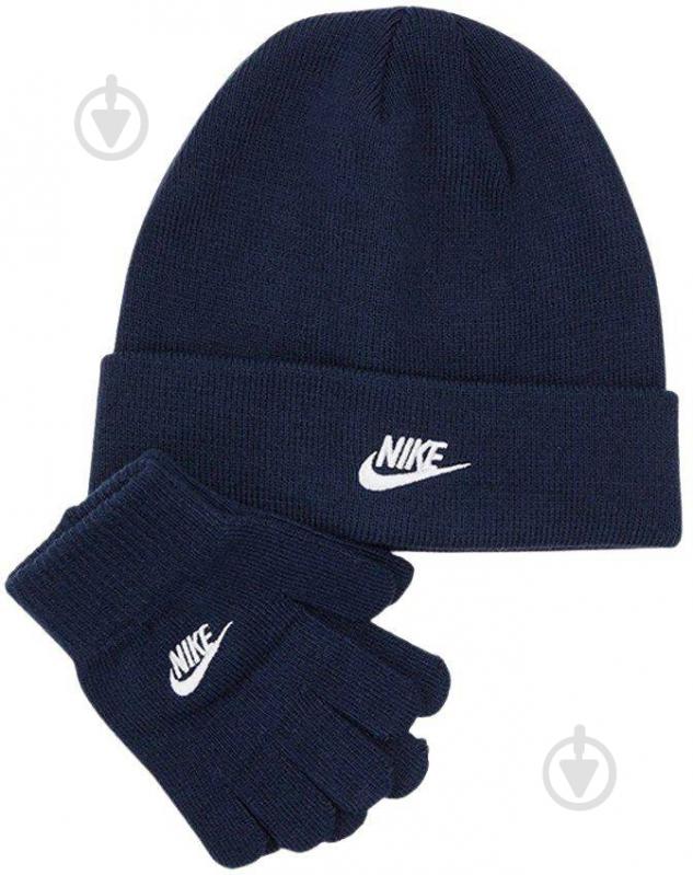 Nike CLUB BEANIE/GLOVE SET 8A2961-695 синій - фото 1