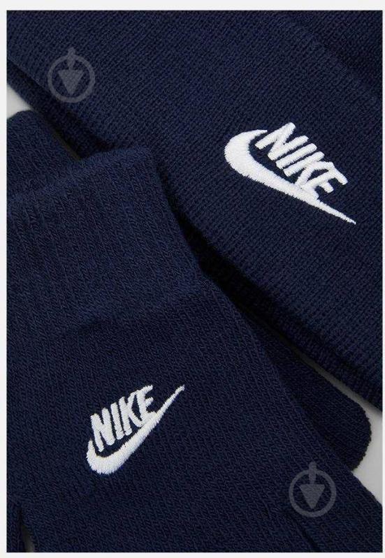 Nike CLUB BEANIE/GLOVE SET 8A2961-695 синій - фото 4