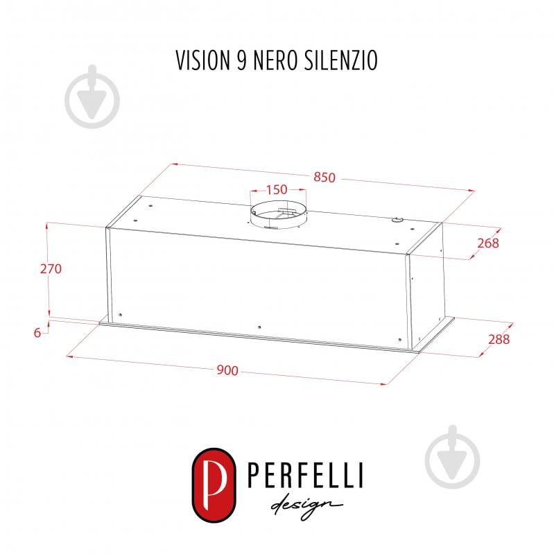 Вытяжка Perfelli Design VISION 9 NERO SILENZIO - фото 17