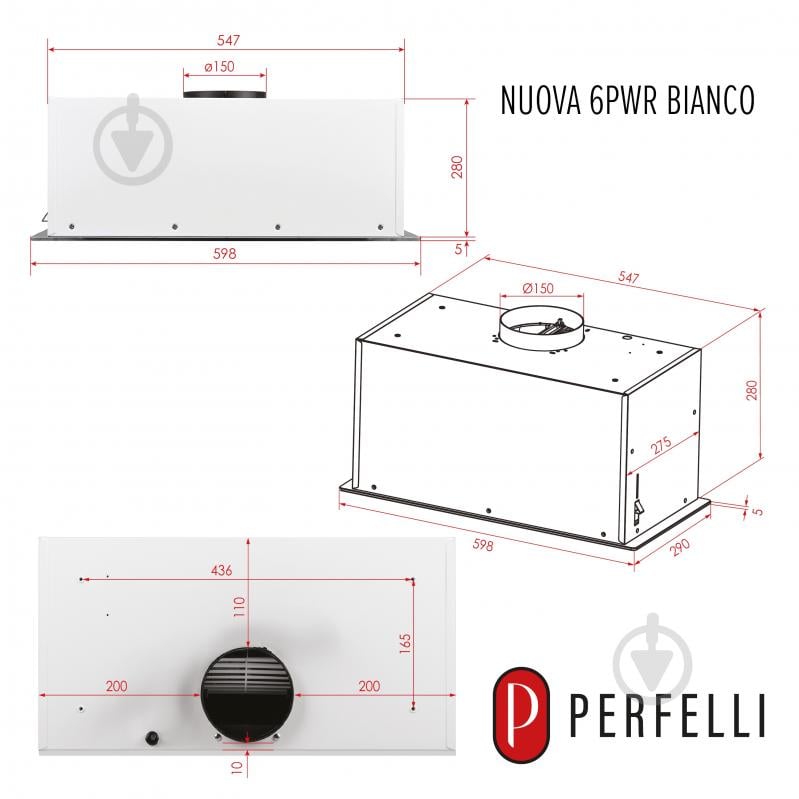 Витяжка Perfelli NUOVA 6PWR BIANCO - фото 20