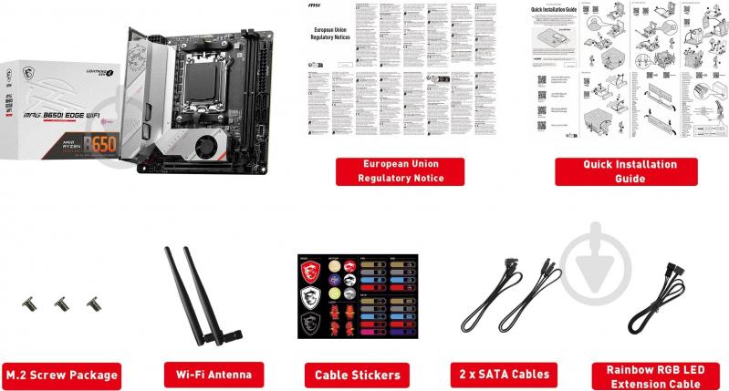 Материнская плата MSI 911-7D73-008 (Socket AM5, AMD B650, mini ITX) - фото 8 Материнская плата MSI 911-7D73-008 (Socket AM5, AMD B650, mini ITX) - фото 8