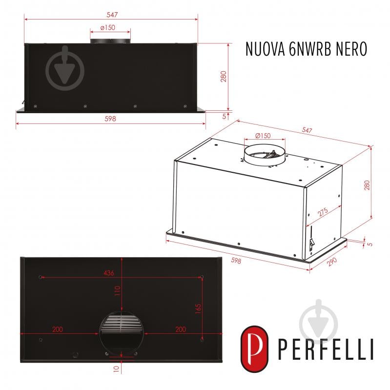Витяжка Perfelli NUOVA 6NWRB NERO - фото 20