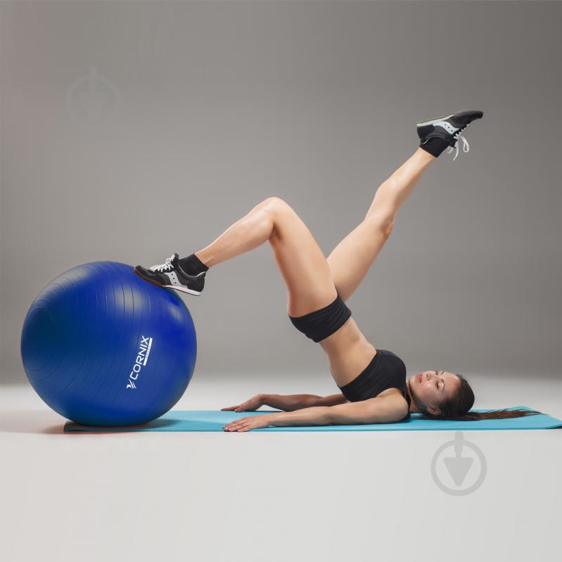 Фітбол Cornix Anti-Burst Blue d55 см XR-0015 - фото 12 Фітбол Cornix Anti-Burst Blue d55 см XR-0015 - фото 12