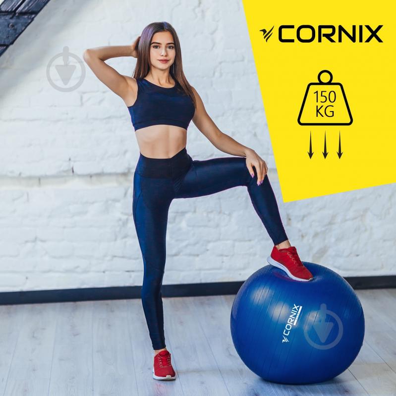 Фітбол Cornix Anti-Burst Blue d55 см XR-0015 - фото 5 Фітбол Cornix Anti-Burst Blue d55 см XR-0015 - фото 5