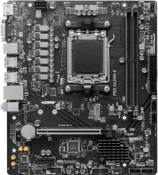 Материнская плата MSI 911-7E28-014 (Socket AM5, AMD A620, micro ATX) - фото 2