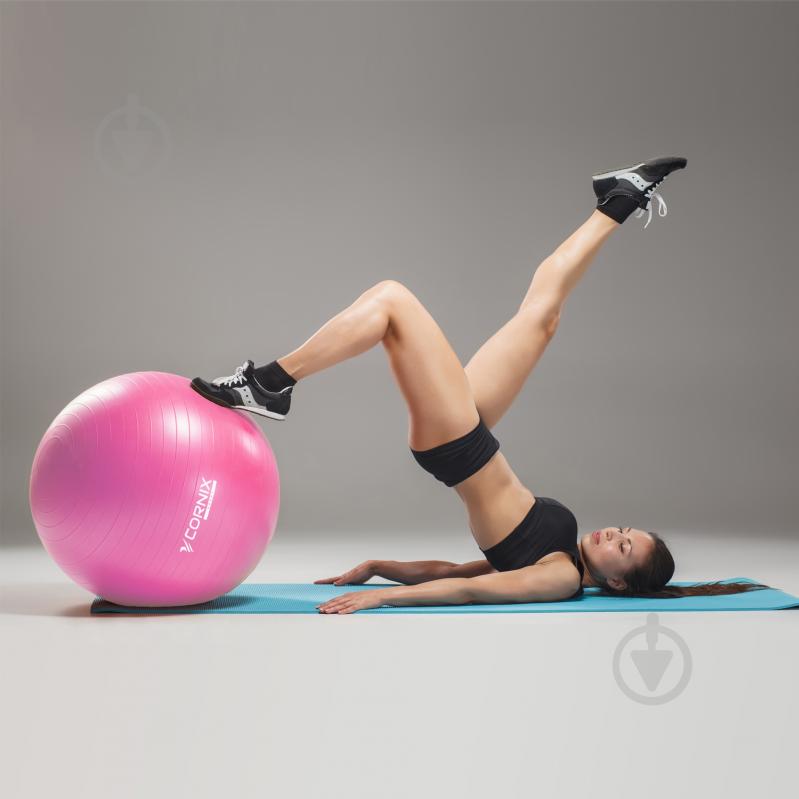Фітбол Cornix Anti-Burst Pink d55 см XR-0017 - фото 13 Фітбол Cornix Anti-Burst Pink d55 см XR-0017 - фото 13