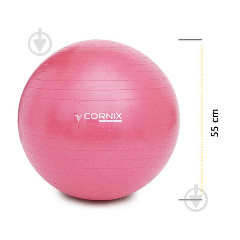 Фітбол Cornix Anti-Burst Pink d55 см XR-0017 - фото 3 Фітбол Cornix Anti-Burst Pink d55 см XR-0017 - фото 3