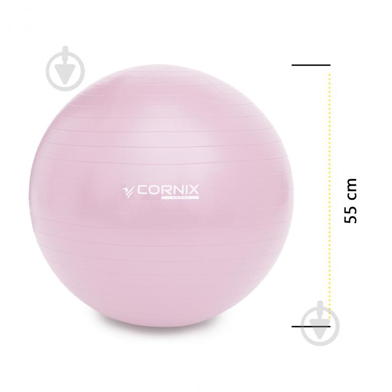 Фітбол Cornix Anti-Burst Light Pink d55 см XR-0361 - фото 8 Фітбол Cornix Anti-Burst Light Pink d55 см XR-0361 - фото 8