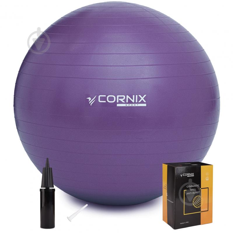 Фітбол Cornix Anti-Burst Violet d55 см XR-0016 - фото 1 Фітбол Cornix Anti-Burst Violet d55 см XR-0016 - фото 1