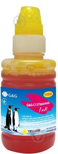 Чорнило G&G для Epson L100/L200 G&G-C13T66444A yellow - фото 1