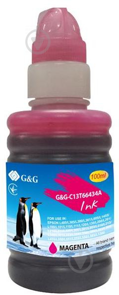 Чорнило G&G для Epson L100/L200 G&G-C13T66434A magenta - фото 1