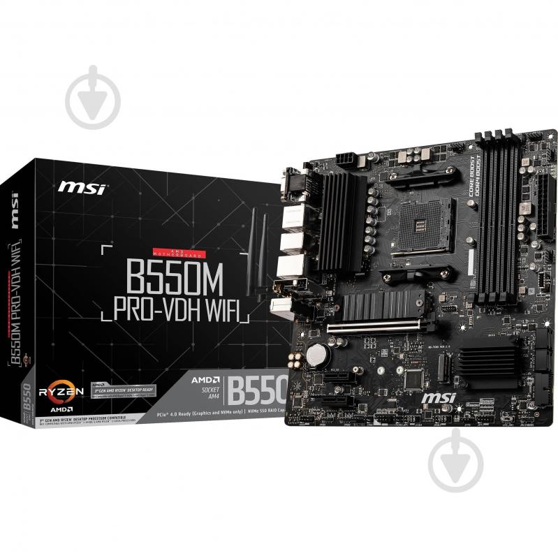 Материнська плата MSI 911-7C95-081 (Socket AM4, AMD B550, micro ATX) - фото 1