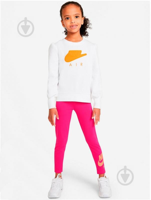 Спортивный костюм Nike AIR SWEATSHIRT N LEGGINGS SET 36H376-A0I р.6X белый с сиреневым - фото 1