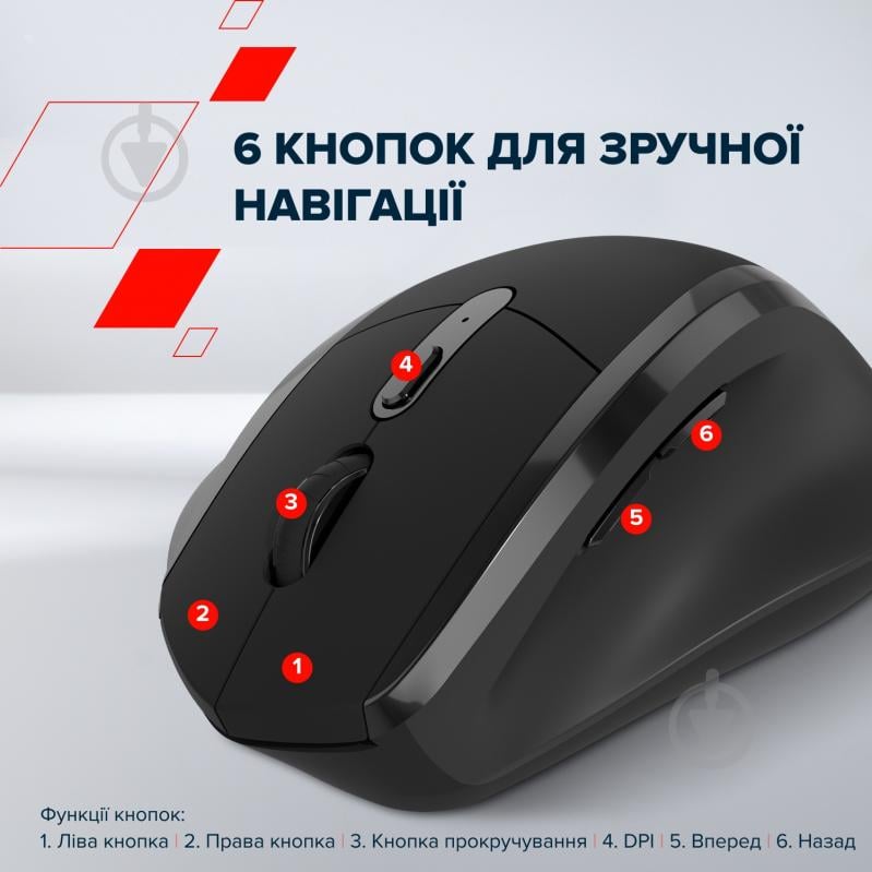 Мишка бездротова Canyon On Click 17 black (CNE-CMSW17B) - фото 7