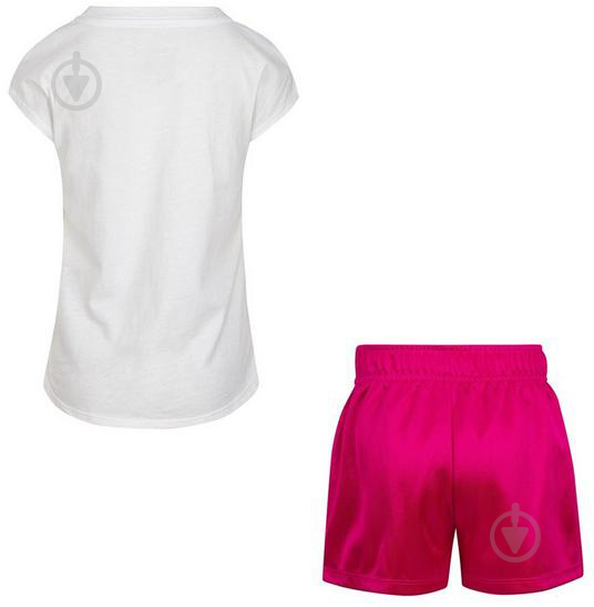 Спортивний костюм Nike GRAPHIC T-SHIRT AND SHORTS SET 36H504-A0I білий із бузковим - фото 2