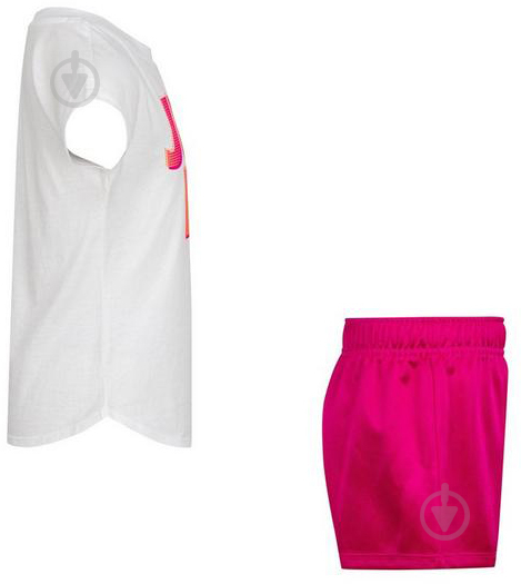 Спортивний костюм Nike GRAPHIC T-SHIRT AND SHORTS SET 36H504-A0I білий із бузковим - фото 3