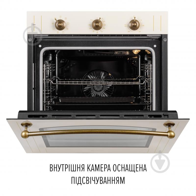 Духовой шкаф Perfelli RETRO 6M8L BEIGE - фото 9