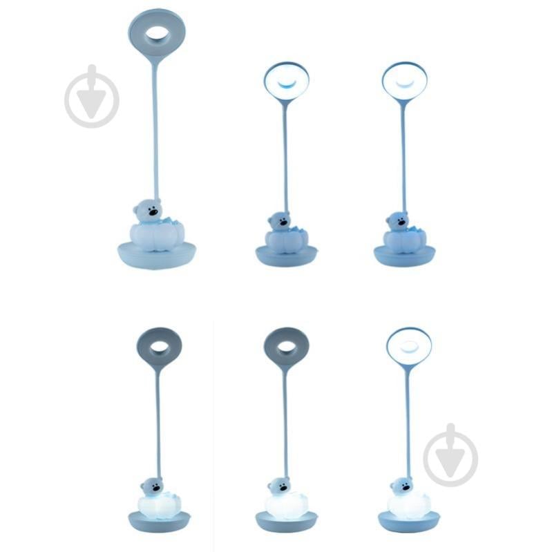 Настольная лампа KITE LED Cloudy Bear 2,5 Вт голубой K24-493-2-3 - фото 4