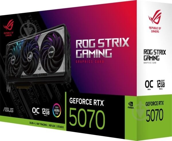 Відеокарта Asus GeForce RTX 5070 OC ROG 12GB GDDR7 192bit (90YV0M80-M0NA00) - фото 11 Відеокарта Asus GeForce RTX 5070 OC ROG 12GB GDDR7 192bit (90YV0M80-M0NA00) - фото 11