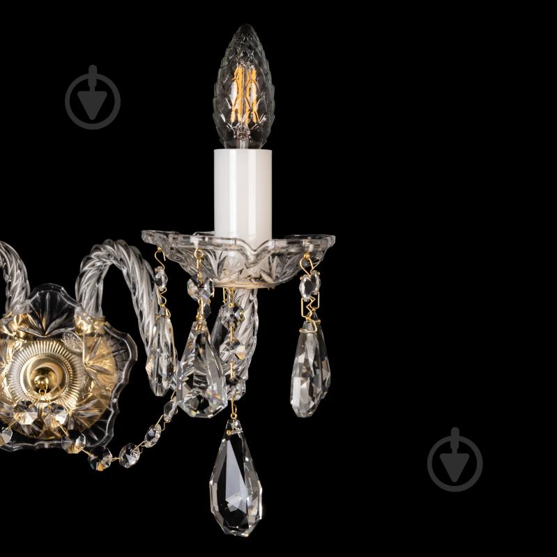 Бра ArtGlass 2x40 Вт E14 латунь/хрусталь E 0100/02/20 CL - фото 2
