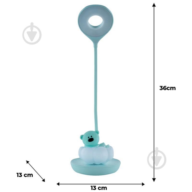 Настольная лампа KITE LED Cloudy Bear 2,5 Вт зеленый K24-493-2-4 - фото 3 Настольная лампа KITE LED Cloudy Bear 2,5 Вт зеленый K24-493-2-4 - фото 3