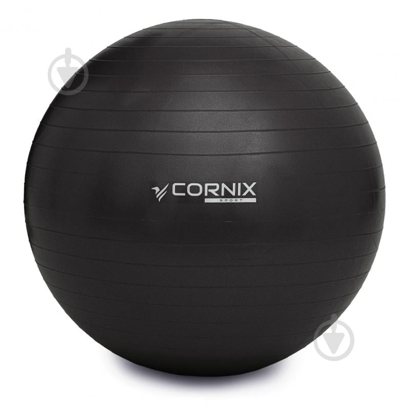М'яч для фітнесу Cornix Anti-Burst Black d65 см XR-0020 - фото 10 М'яч для фітнесу Cornix Anti-Burst Black d65 см XR-0020 - фото 10
